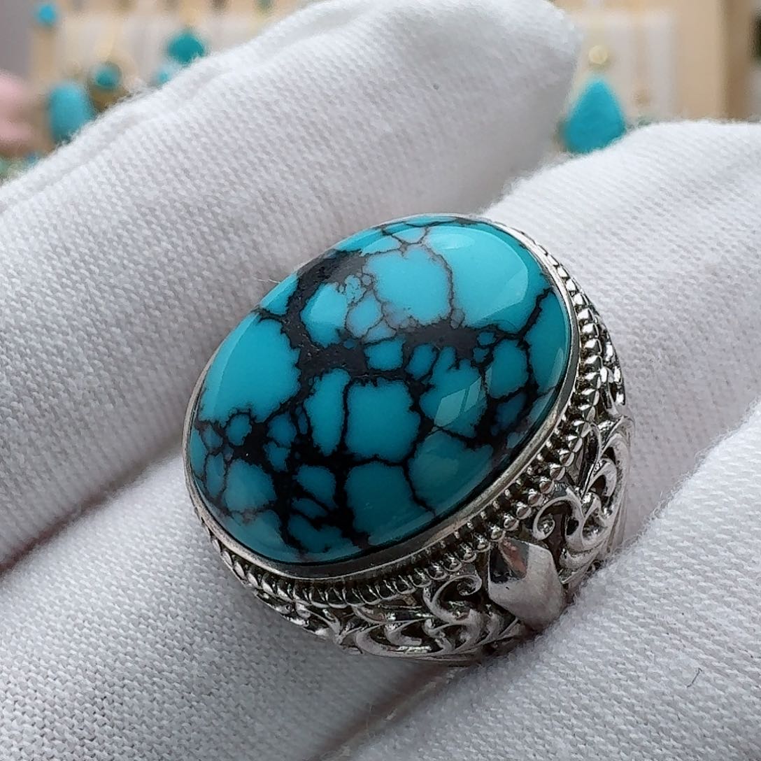 绿松石银S925镶嵌配饰