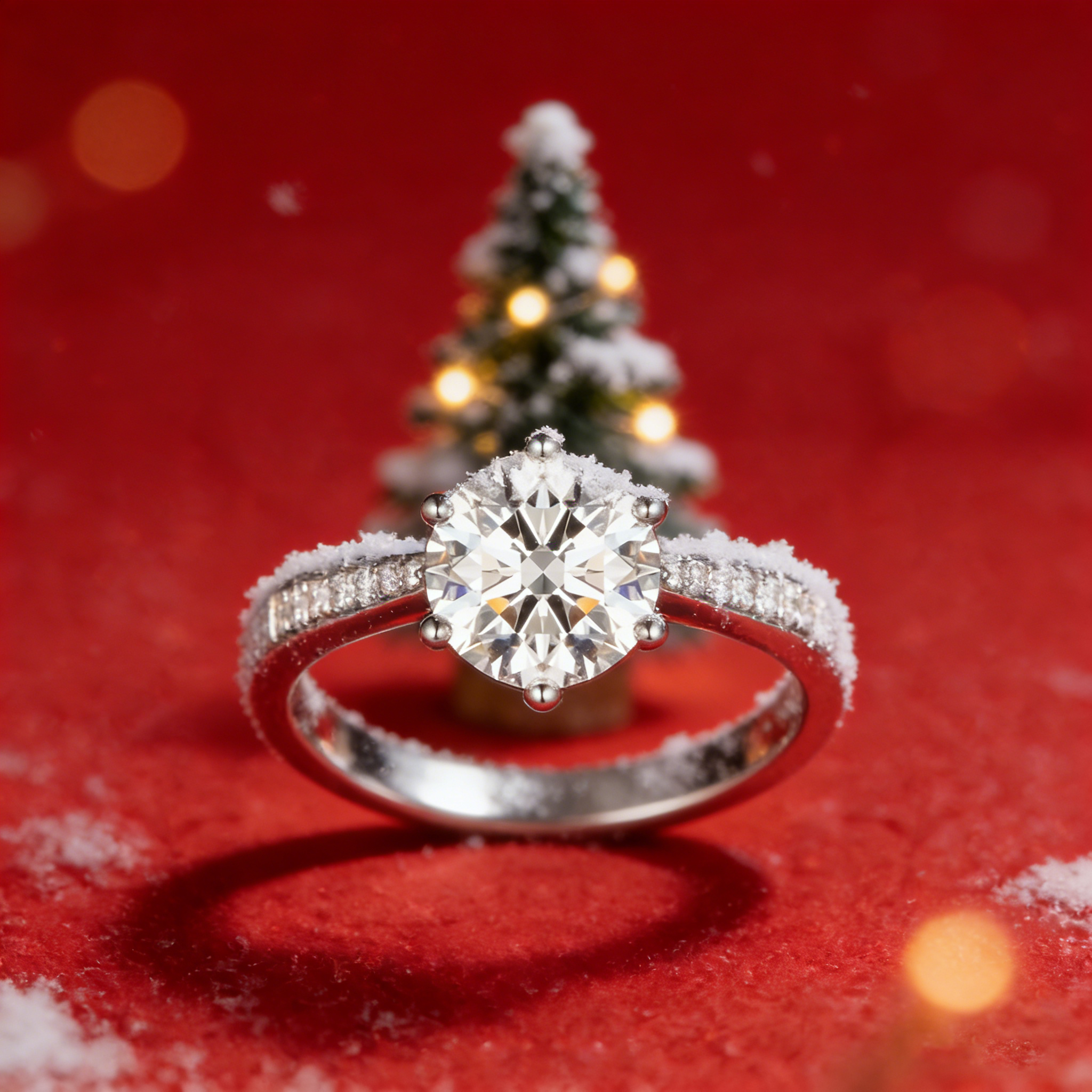 实验室培育钻石【腾腾严选】1克拉星光六爪戒铂金镶嵌