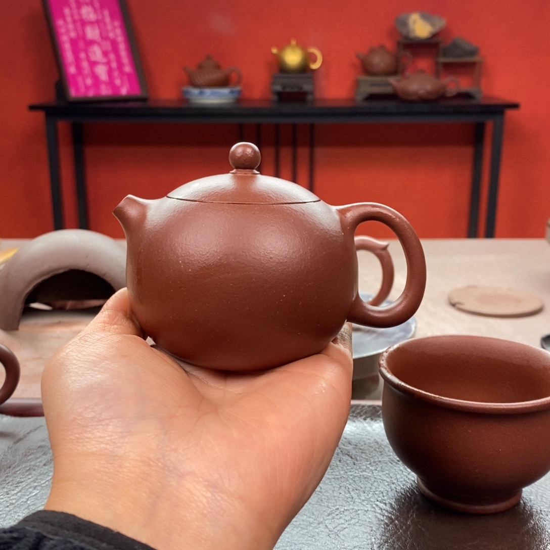 紫砂茶壶底槽清西施180cc全手➕底槽清杯子