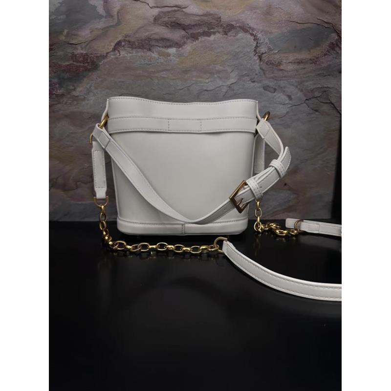 HIRMRIS手工真皮包19-551261-米白 水桶蒂小号