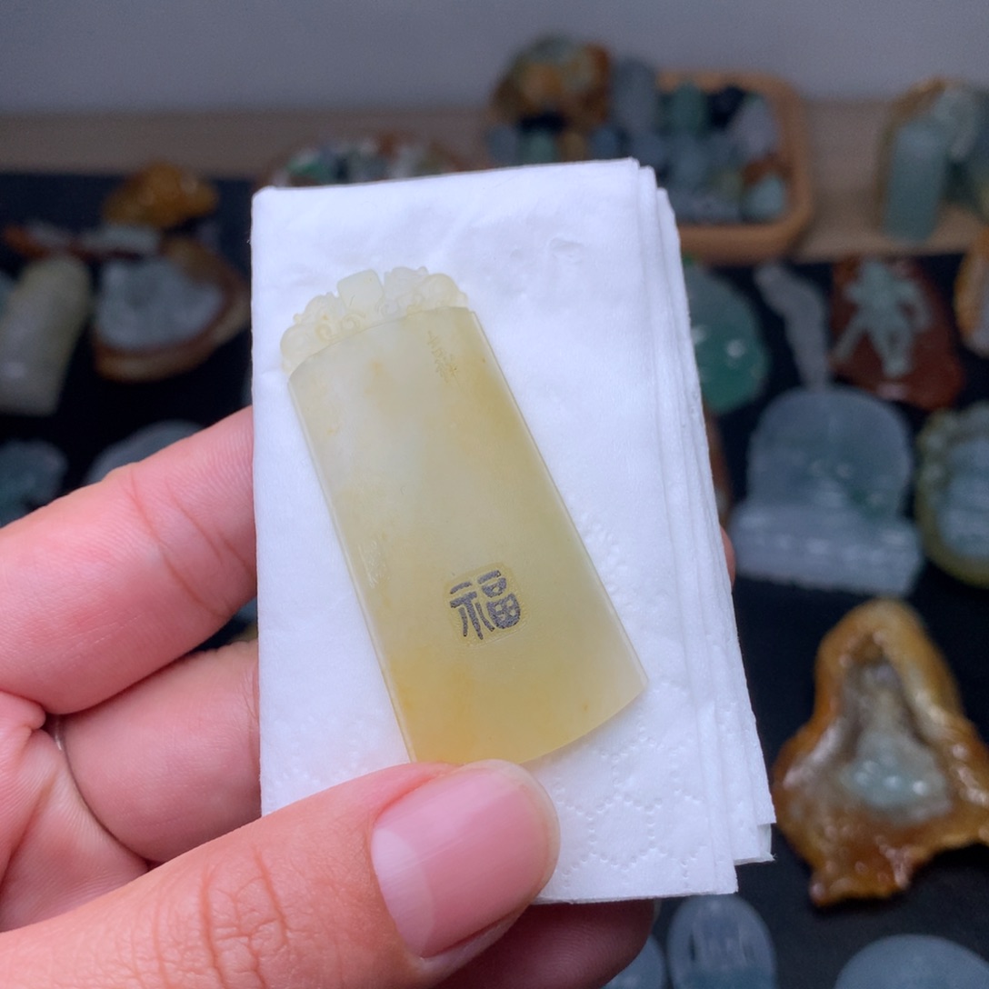 定制翡翠未镶嵌无事牌