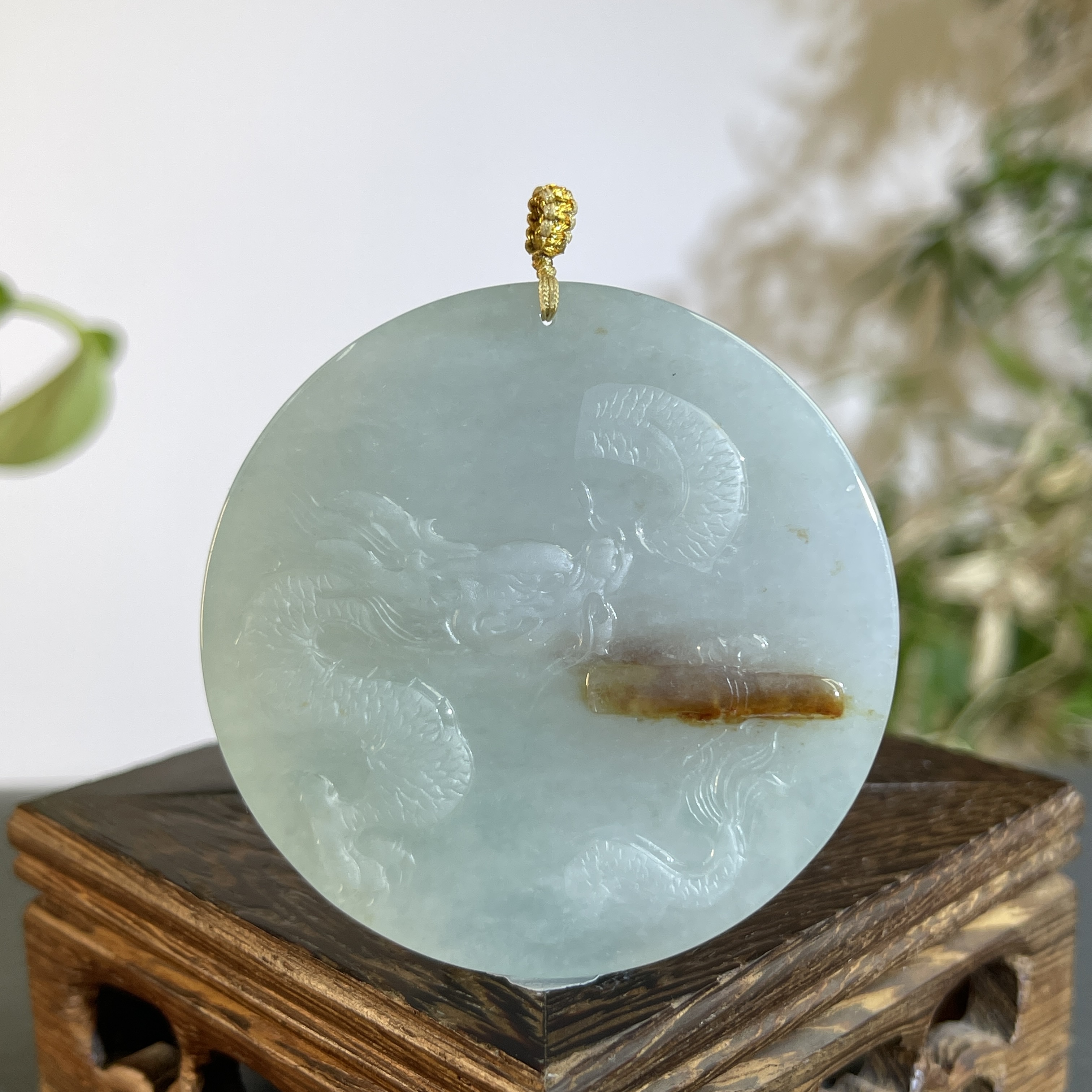 JCA07-124  天然缅甸A货翡翠   龙牌