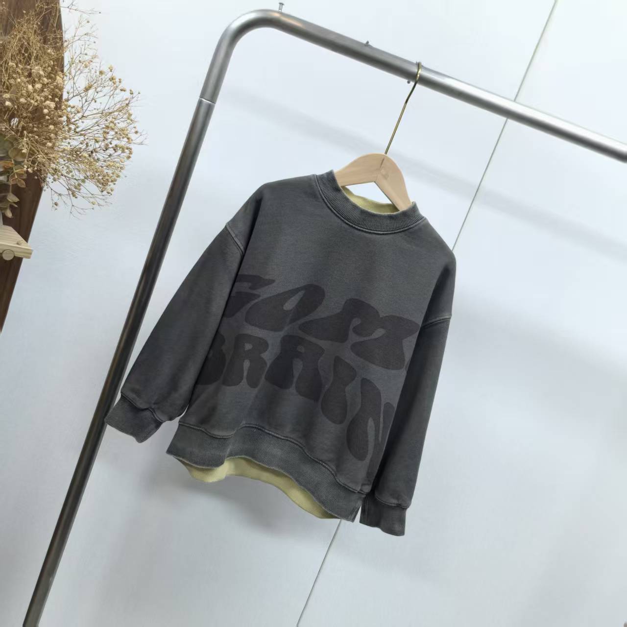 【1713】灰咖色卫衣B3-9