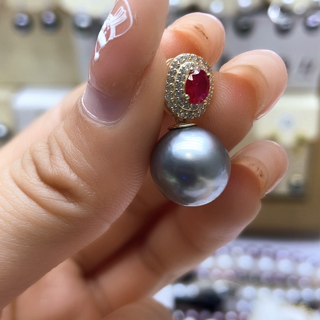 海水珍珠颈饰银S925镶嵌