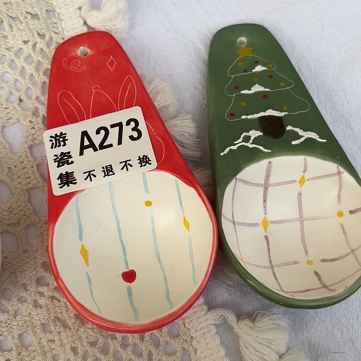 陶摆件勺子两个273