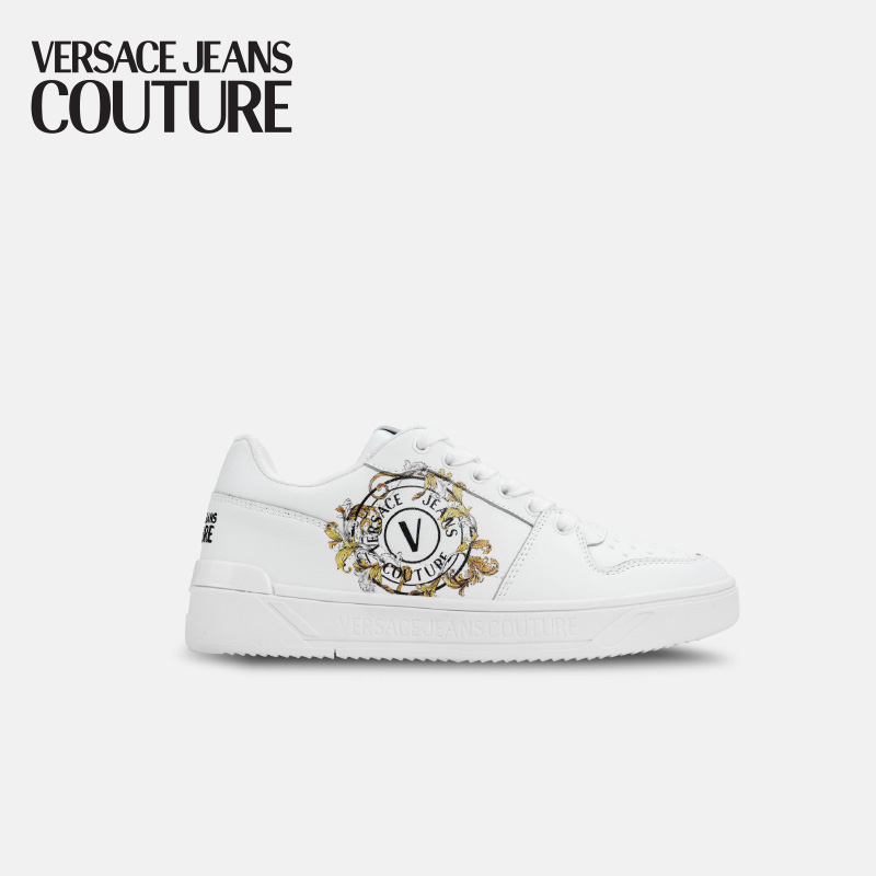  VERSACE JEANS COUTURE 男式休闲鞋经典印花平底板鞋