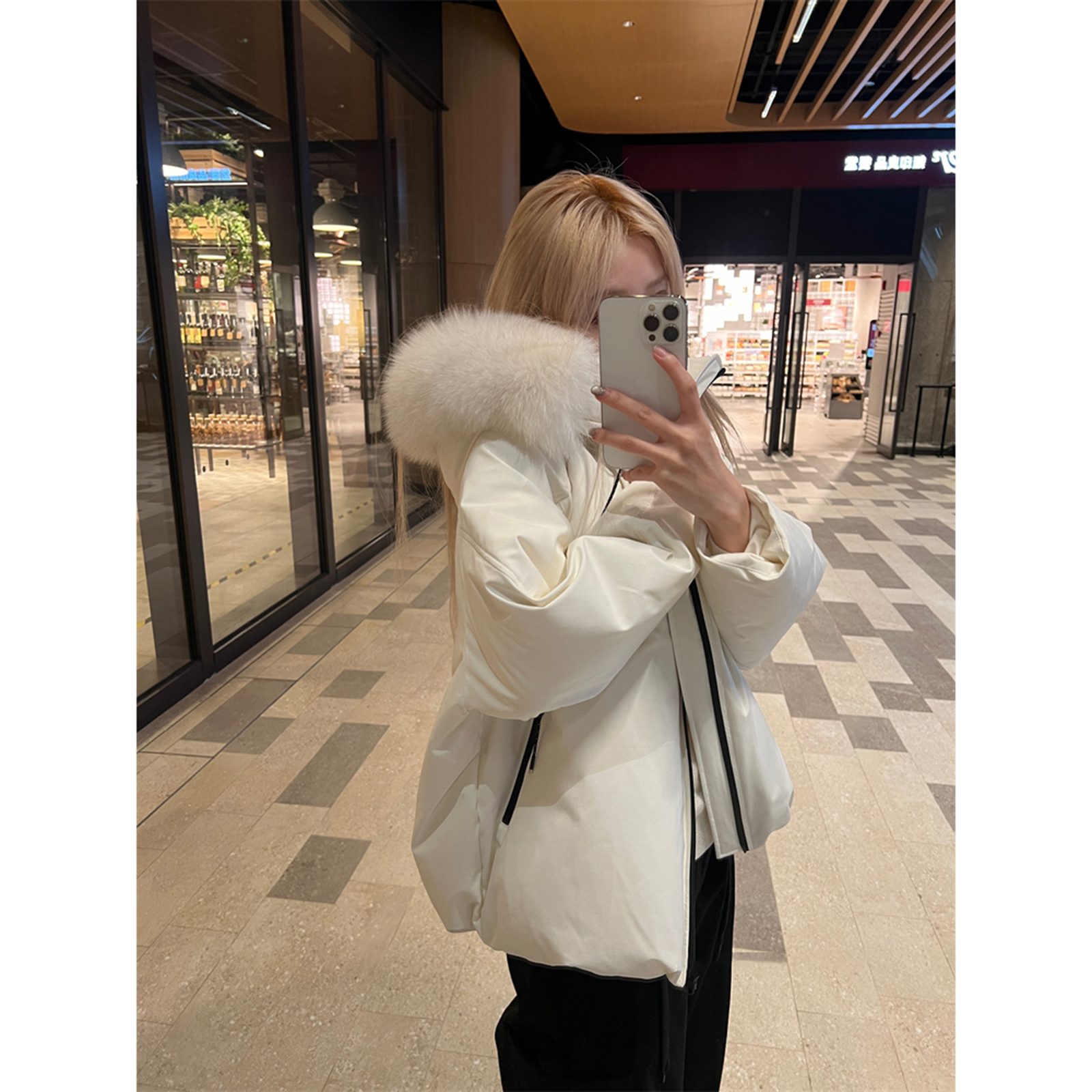 Après ski典藏级大毛领功能型棉服女连帽宽松加厚韩版冬季保暖