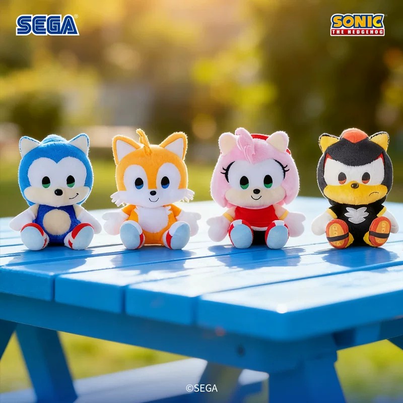 SEGA世嘉《刺猬索尼克 SONIC＆FRIENDS》毛绒玩偶M&L号 sonic游戏
