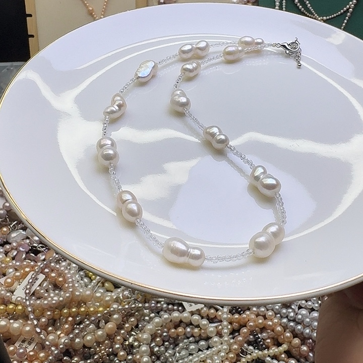 淡水珍珠合金耳饰