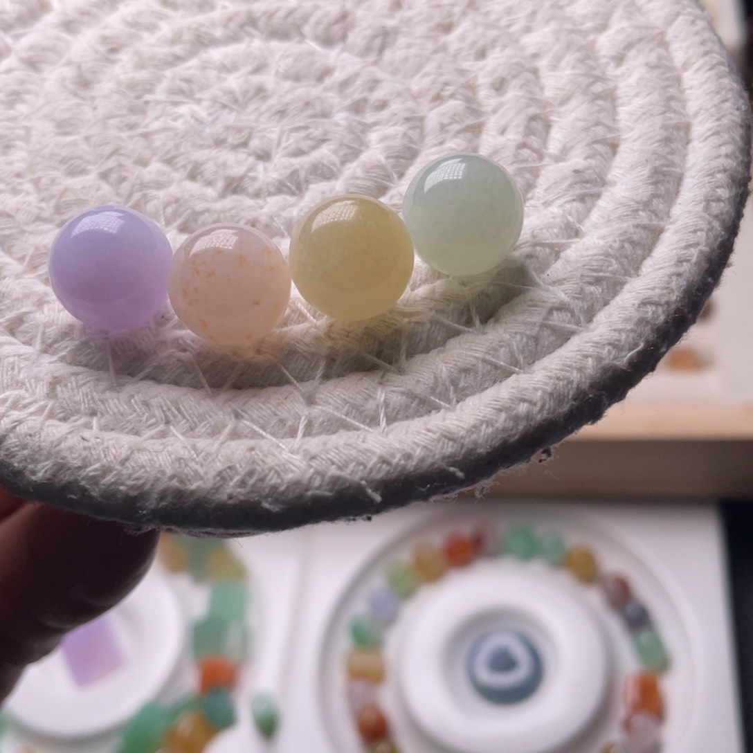 未镶嵌手链翡翠卡12一组珠