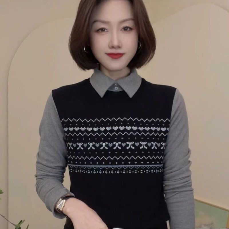 双面德绒休闲风常规提花杂志风百搭T恤包袖法式女