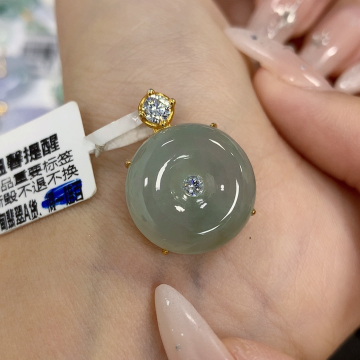翡翠银S925镶嵌颈饰