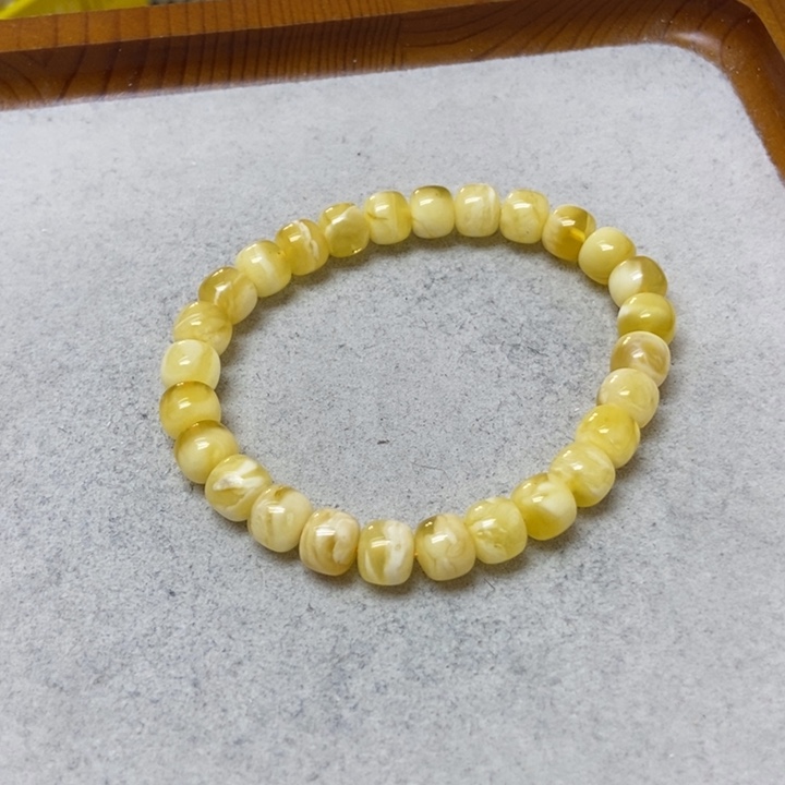 蜜蜡未镶嵌裸石手串