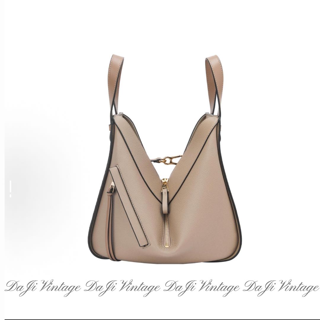 大吉中古/Loewe罗意威沙色小号吊床斜挎包