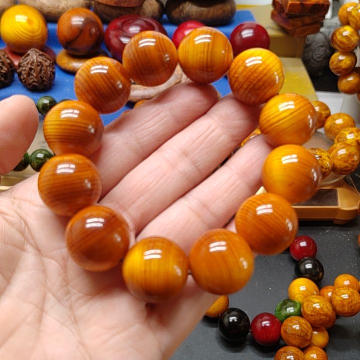 松木曾****水琥珀木手串黄油2.0尺寸