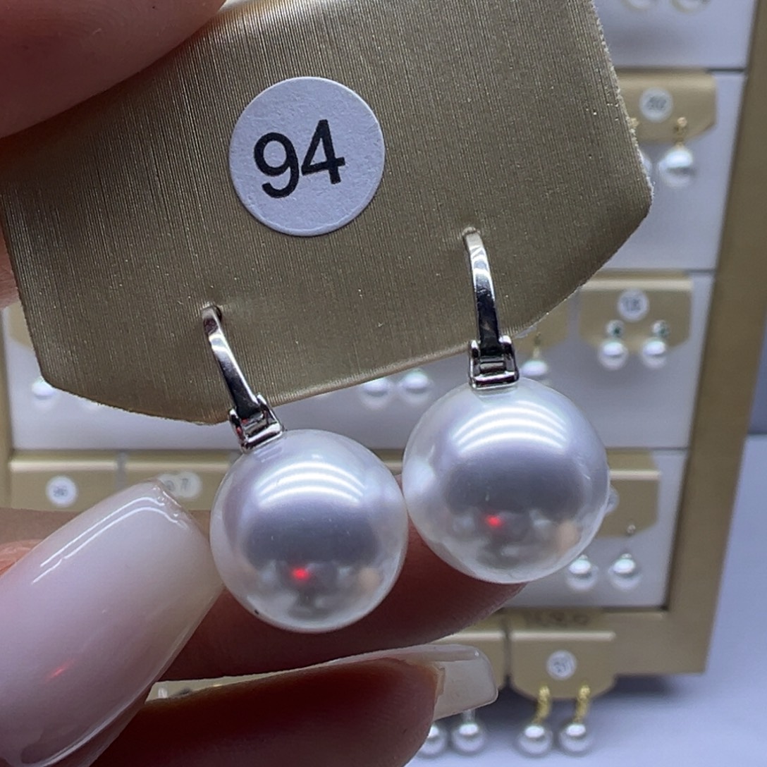 淡水珍珠耳饰银S925镶嵌