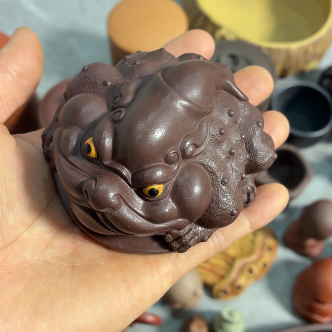 茶杯紫砂放漏放漏放大漏了