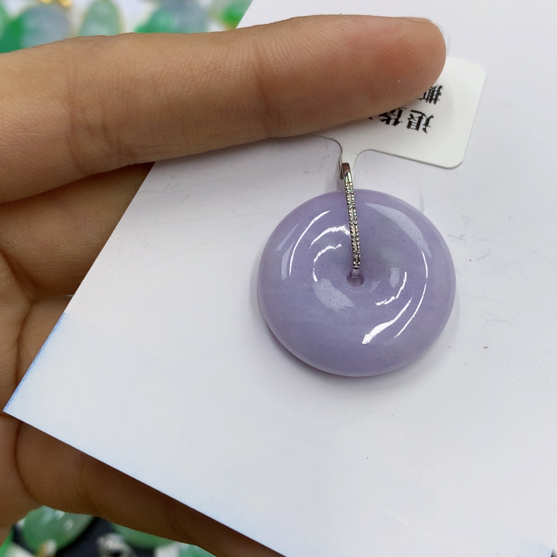 …***汤翡翠18K金镶嵌颈饰翡翠