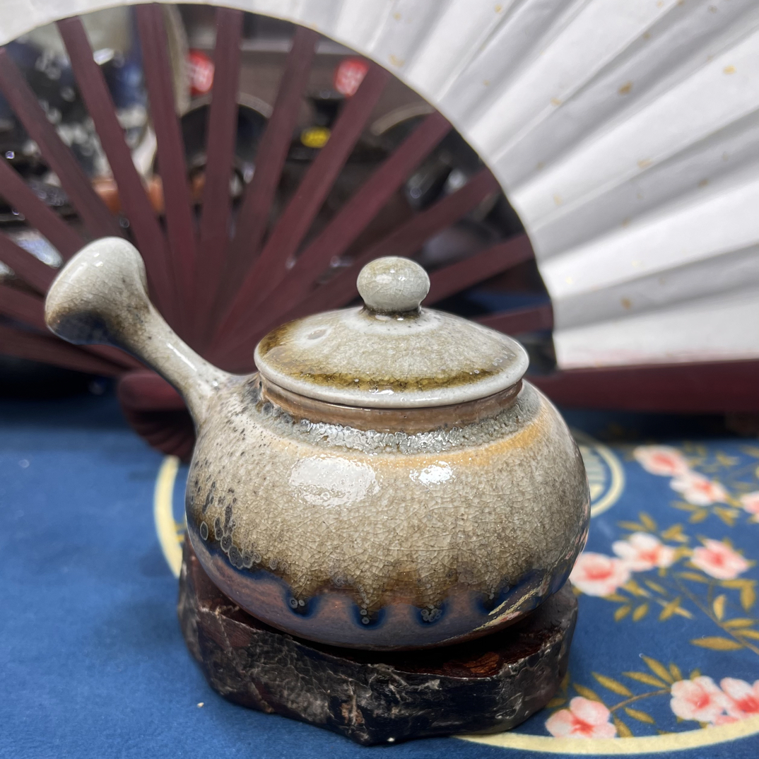 细陶侧把壶流油感140ml