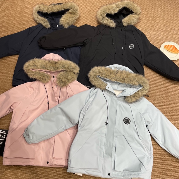 新疆包邮【a33】连帽加绒派克服-衣长66