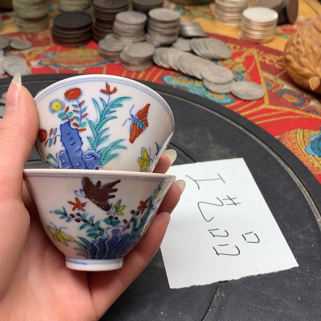 M***u一手杯子瓷器复古工艺品