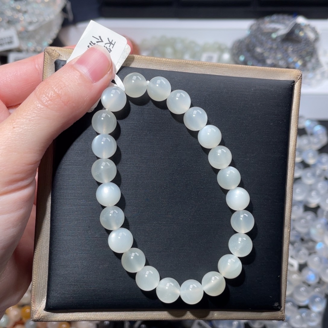 长石手链未镶嵌初恋白月光8m+