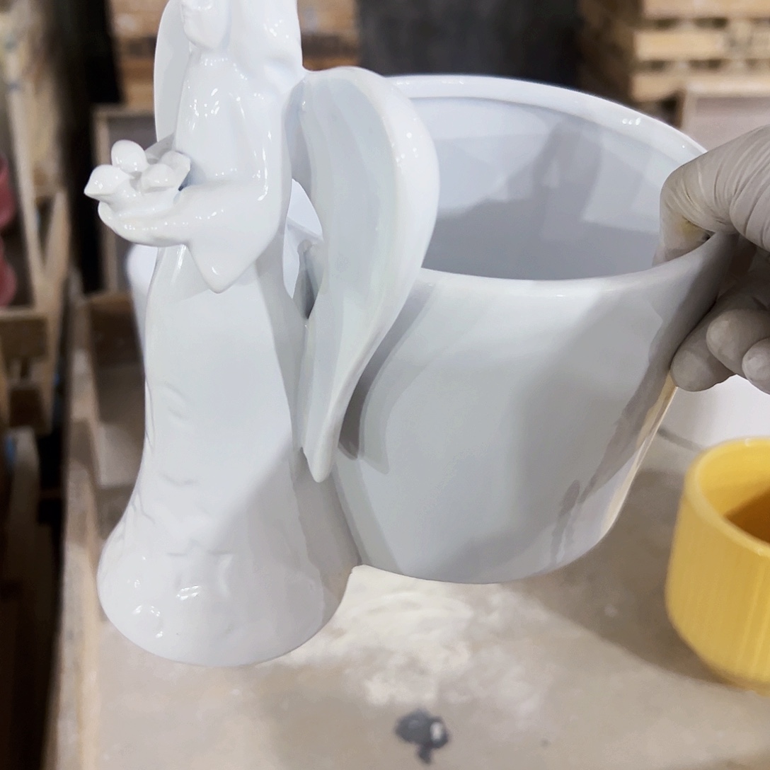 有孔，外贸尾单陶瓷花盆凑单10米包邮