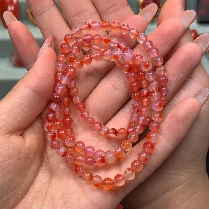 未镶嵌4+冰飘108南红玛瑙