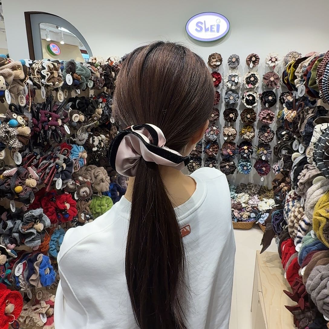 皮质非金属好看的发圈123