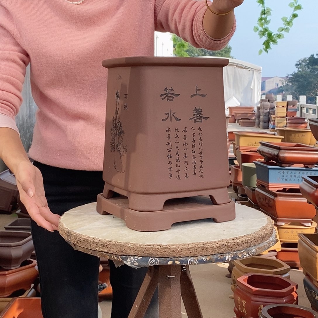 紫砂花盆紫砂花盆