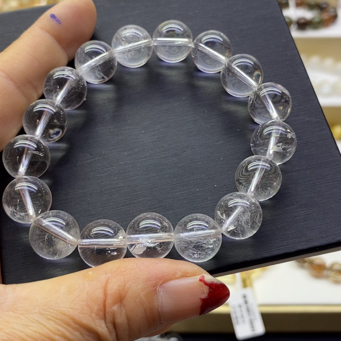 水晶手链未镶嵌白阿塞12m