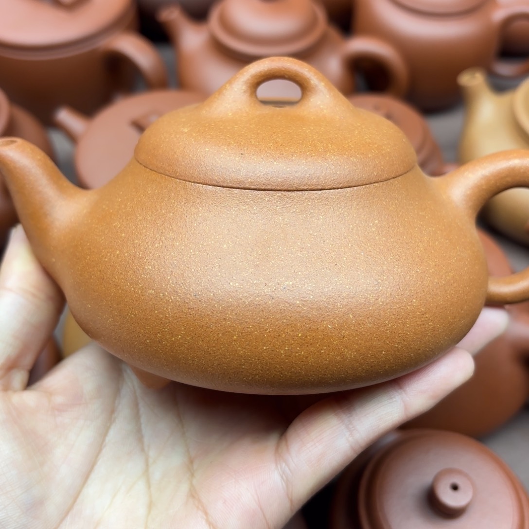 紫砂茶壶C****H黄降坡汉棠300cc微瑕