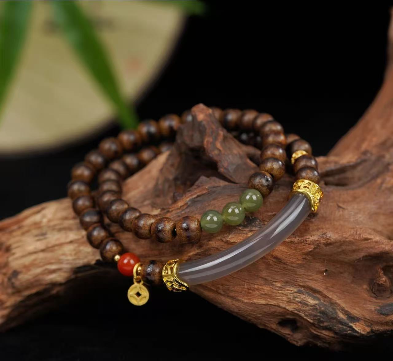 棕色双圈手串+传承礼盒JG0065