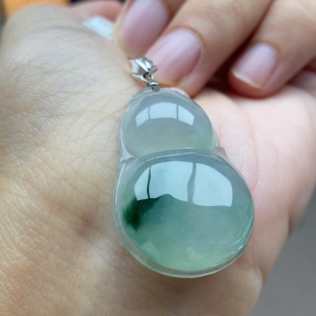 翡翠银S925镶嵌颈饰吊坠21