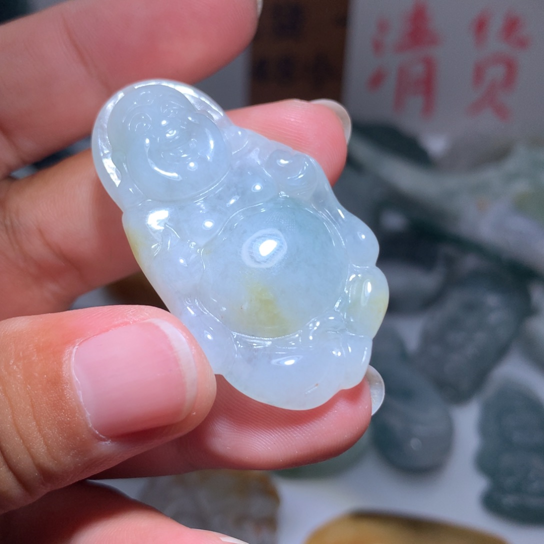 翡翠未镶嵌颈饰保真天然A货翡翠