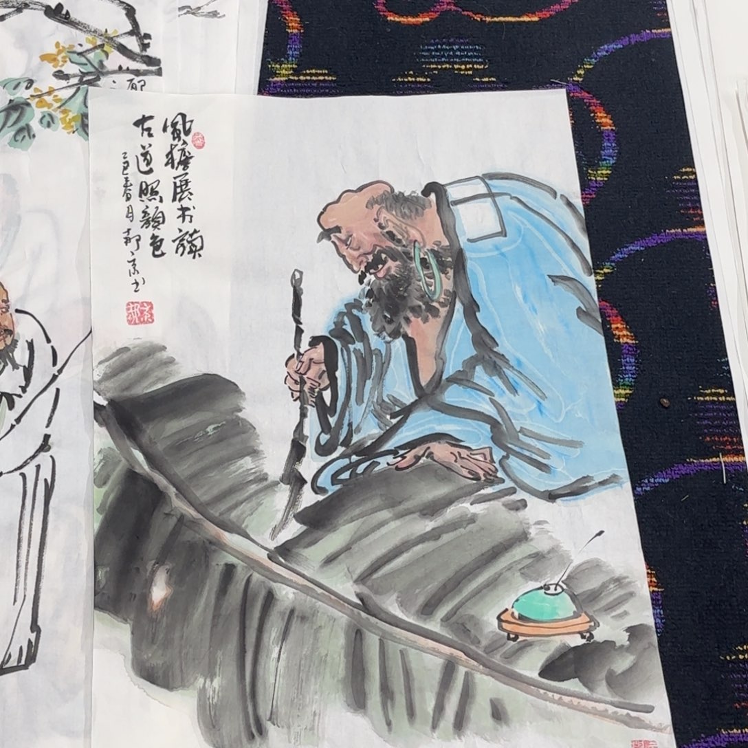 国画郝京绘画作品 婉。