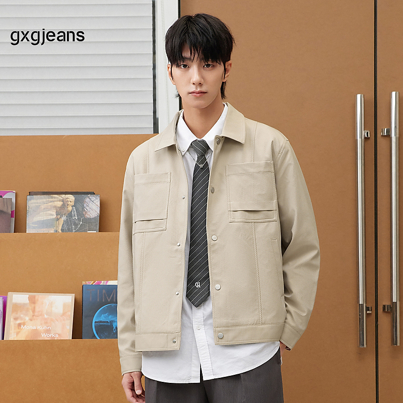 gxg jeans男装2023年冬季休闲百搭短款翻领夹克#JFD12100031
