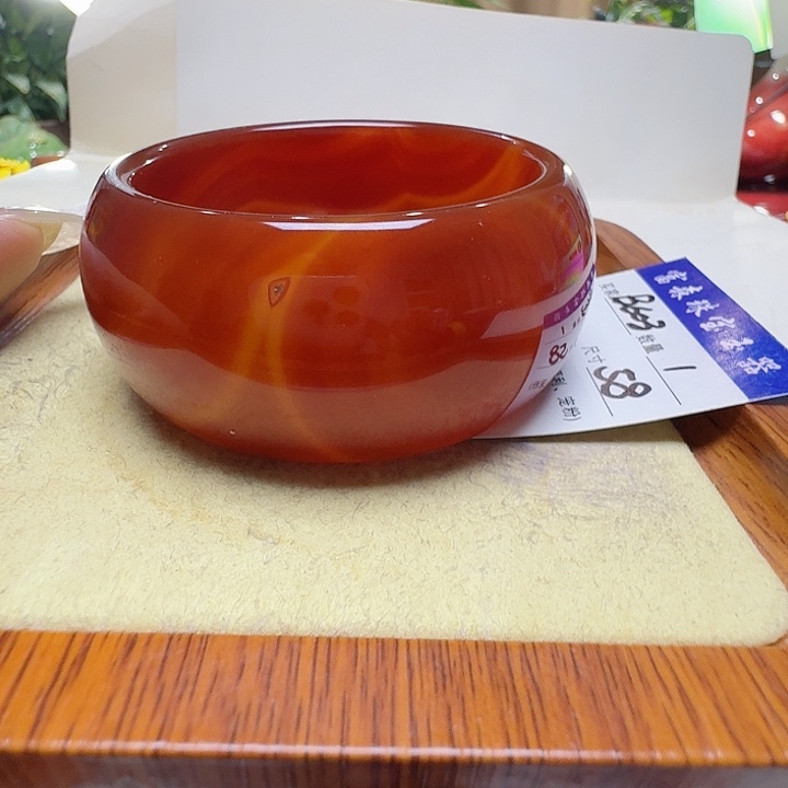 用***花玛瑙/玉髓未镶嵌手镯