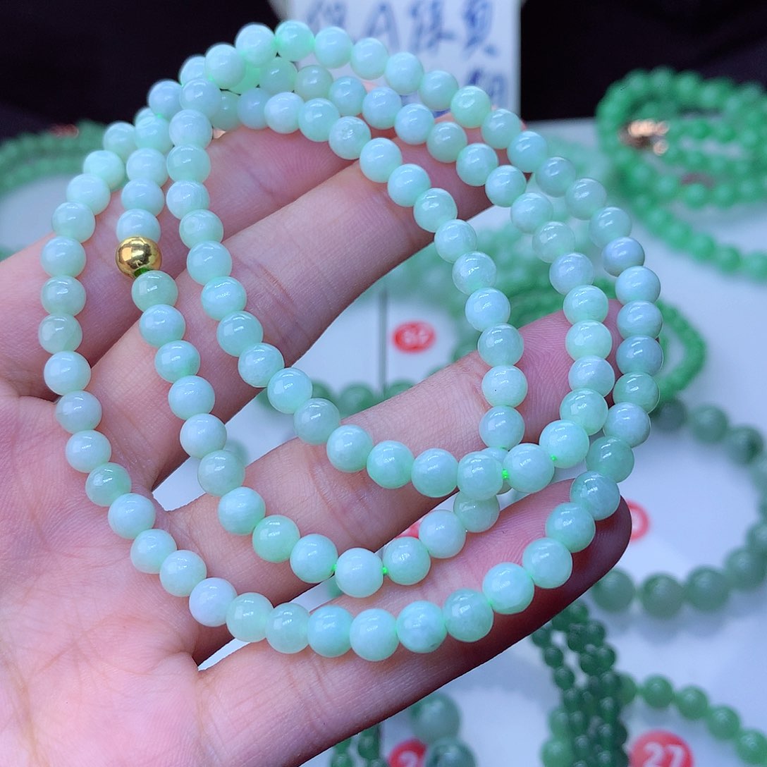 翡翠毛衣链未镶嵌