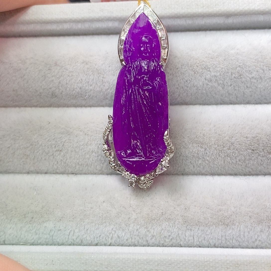 苏纪石（舒俱来）18K金镶嵌吊坠(不含链)