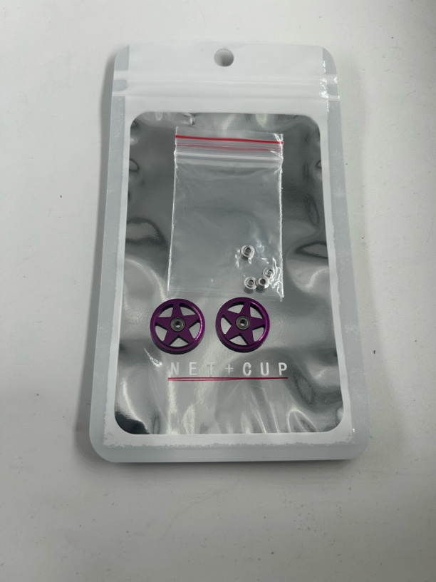 NET+CUP迷你四驱车比赛电镀色五星19mm导轮