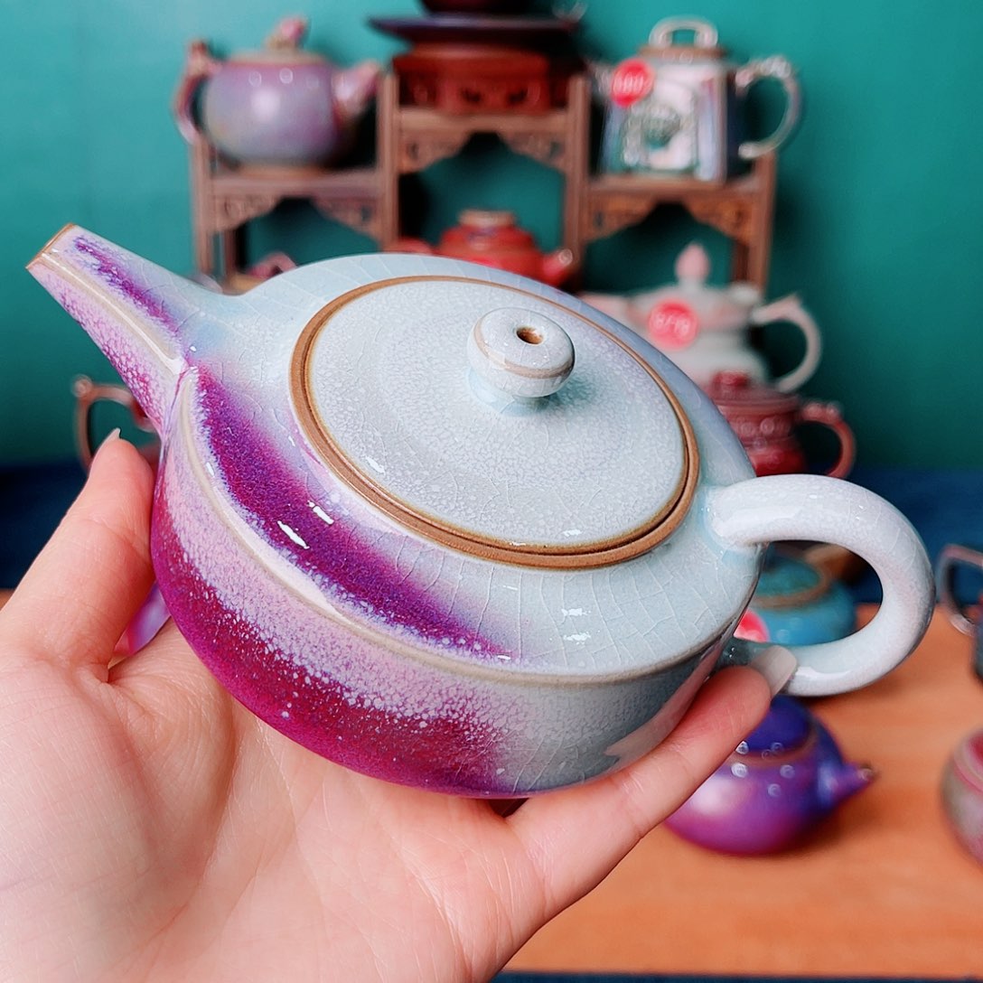 钧瓷艺术作品壶茶