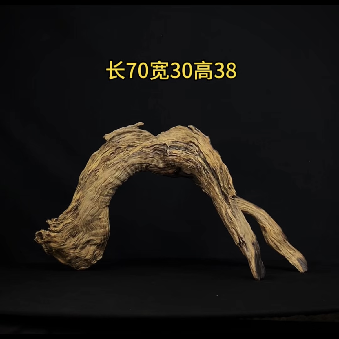 张大狼造景沉木长70cm3脚爆裂拱桥 南美鱼缸造景 鬼柳木秒沉