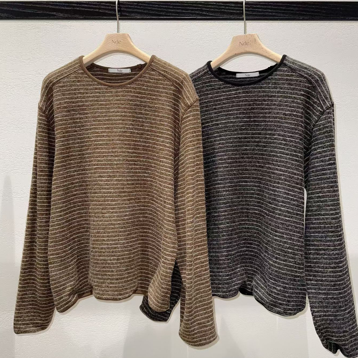 韩国代购 条纹显瘦厚卫衣 不支持退