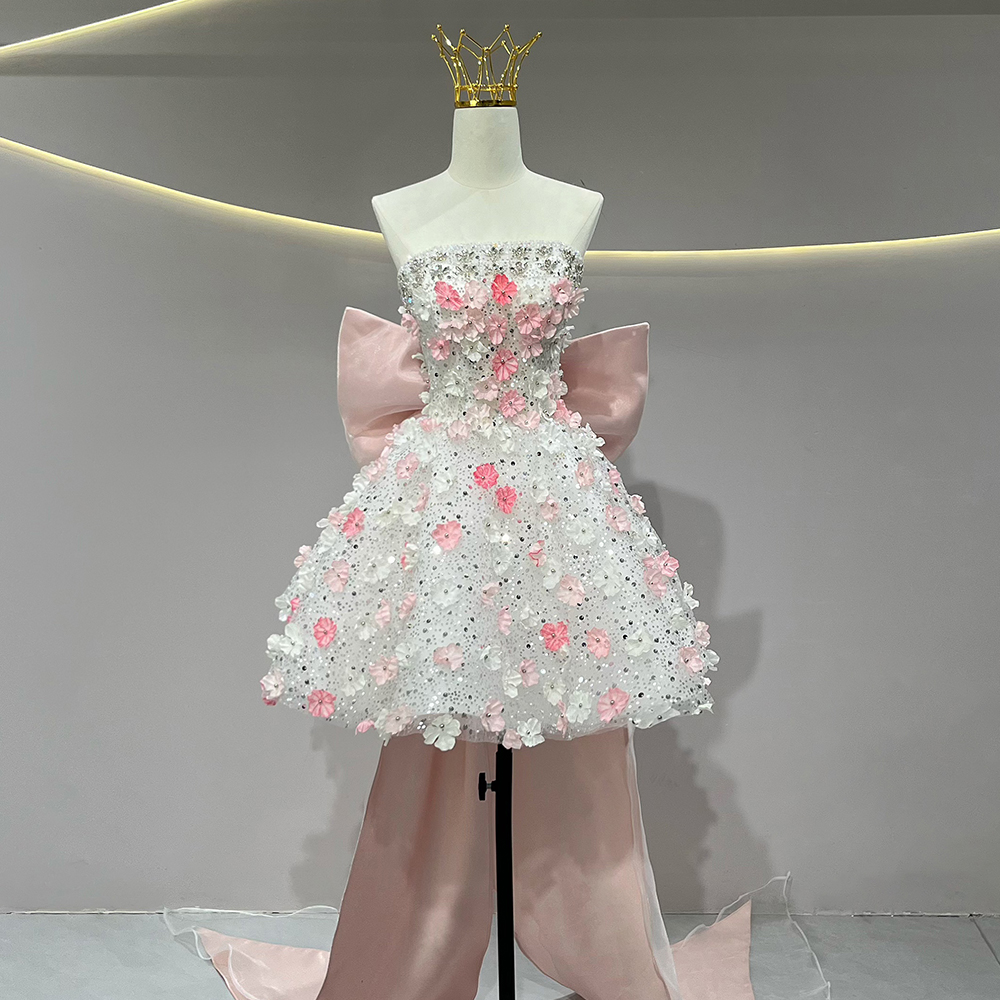 法式年会礼服2025新款轻奢成人礼生日party公主裙宴会小礼服短款