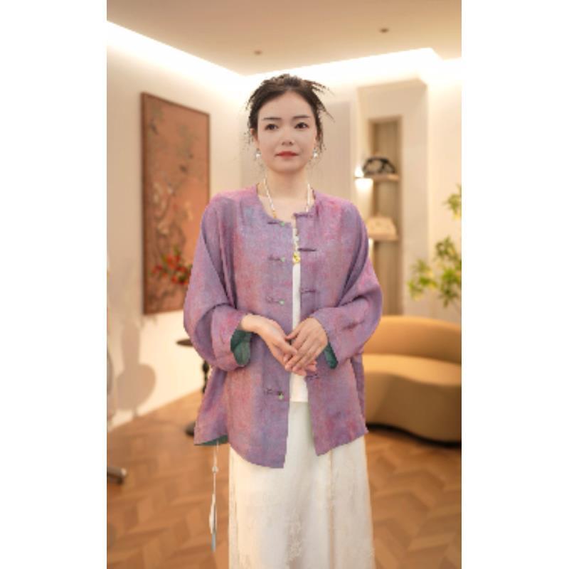 品优-2025重磅夏季国风新中式开衫双面双穿外套2025A1001-沐沐