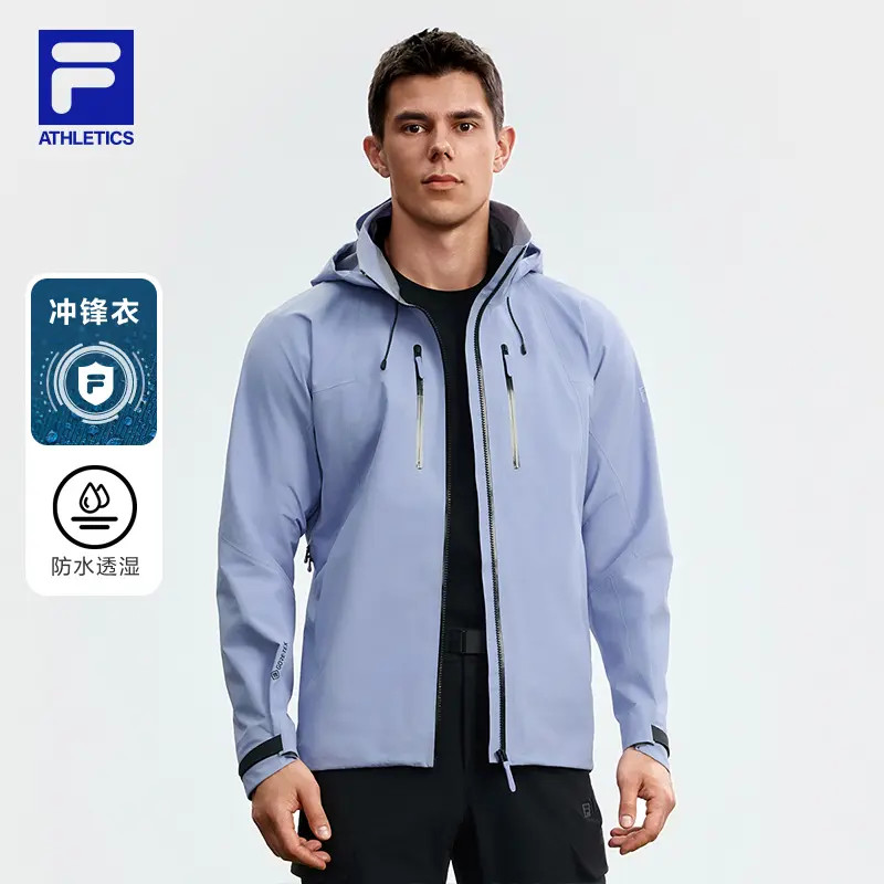 FILA斐乐男【防水透湿冲锋衣】秋季流光风防风运动外套A11M537709F