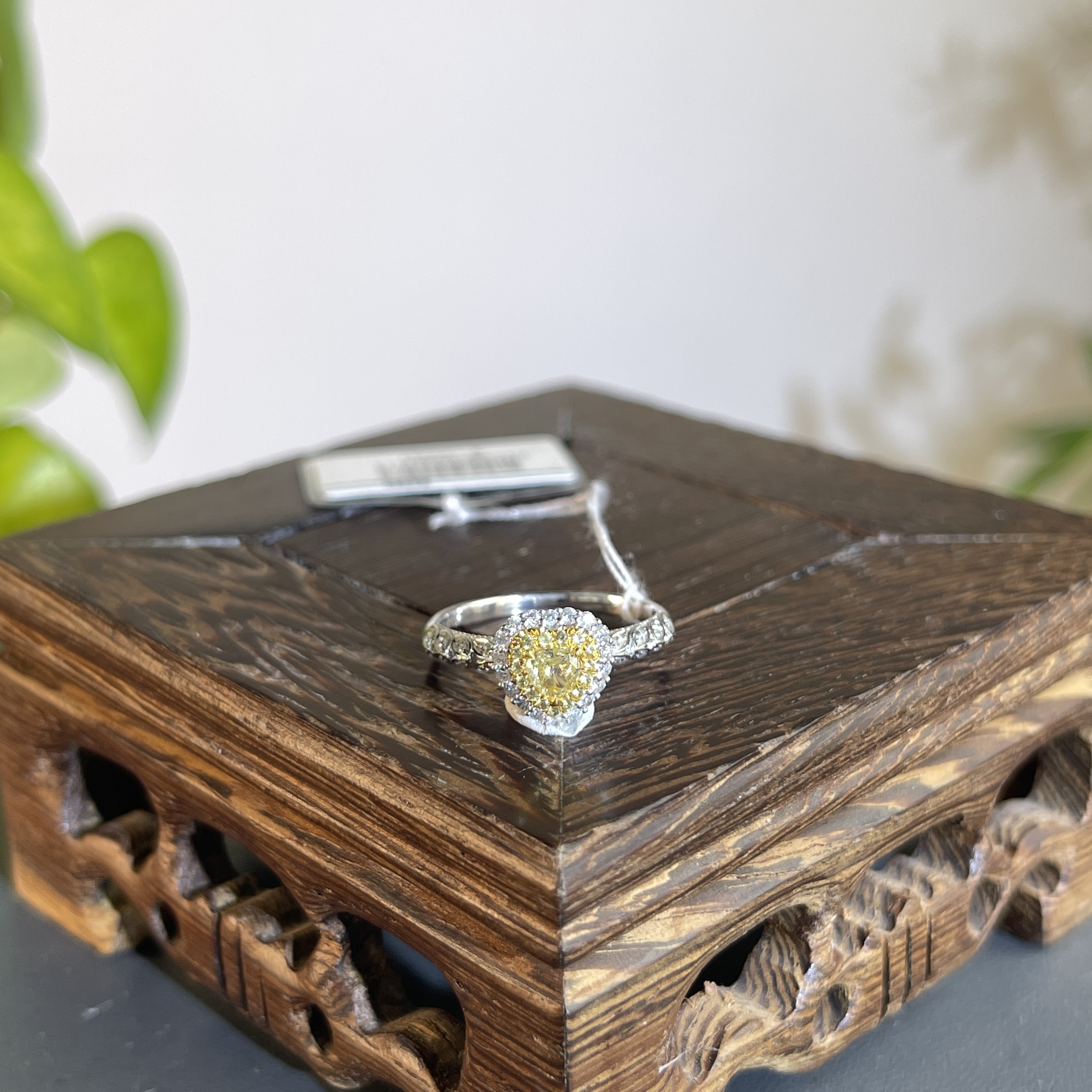 JXW15-267 18K镶嵌黄钻戒指14#