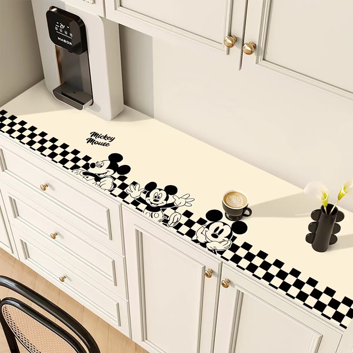 网红米老鼠客厅电视柜上的桌布餐边柜鞋柜桌垫长条垫子防水防尘垫