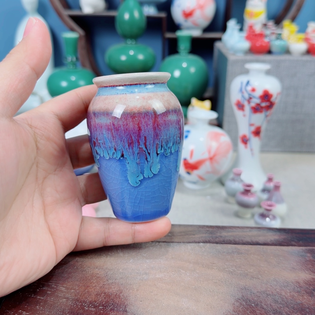 陶瓷手工小花器摆件